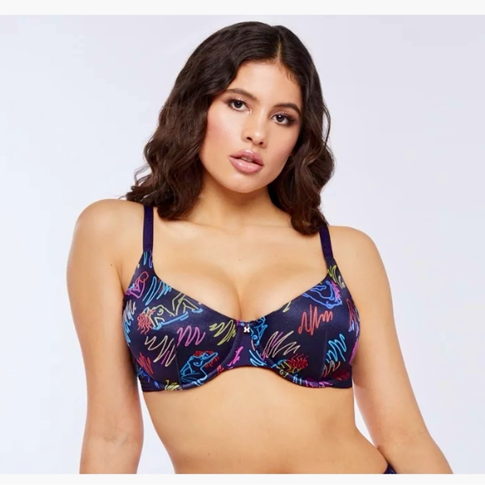 Savage X Fenty Neon Scribble Underwire Bra